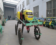 Spraying machine with spray lance