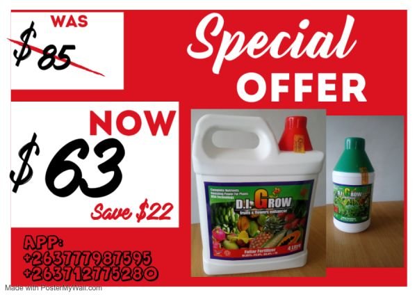 FLASH DEAL - D.I GROW LIQUID FOLIAR FERTILIZER